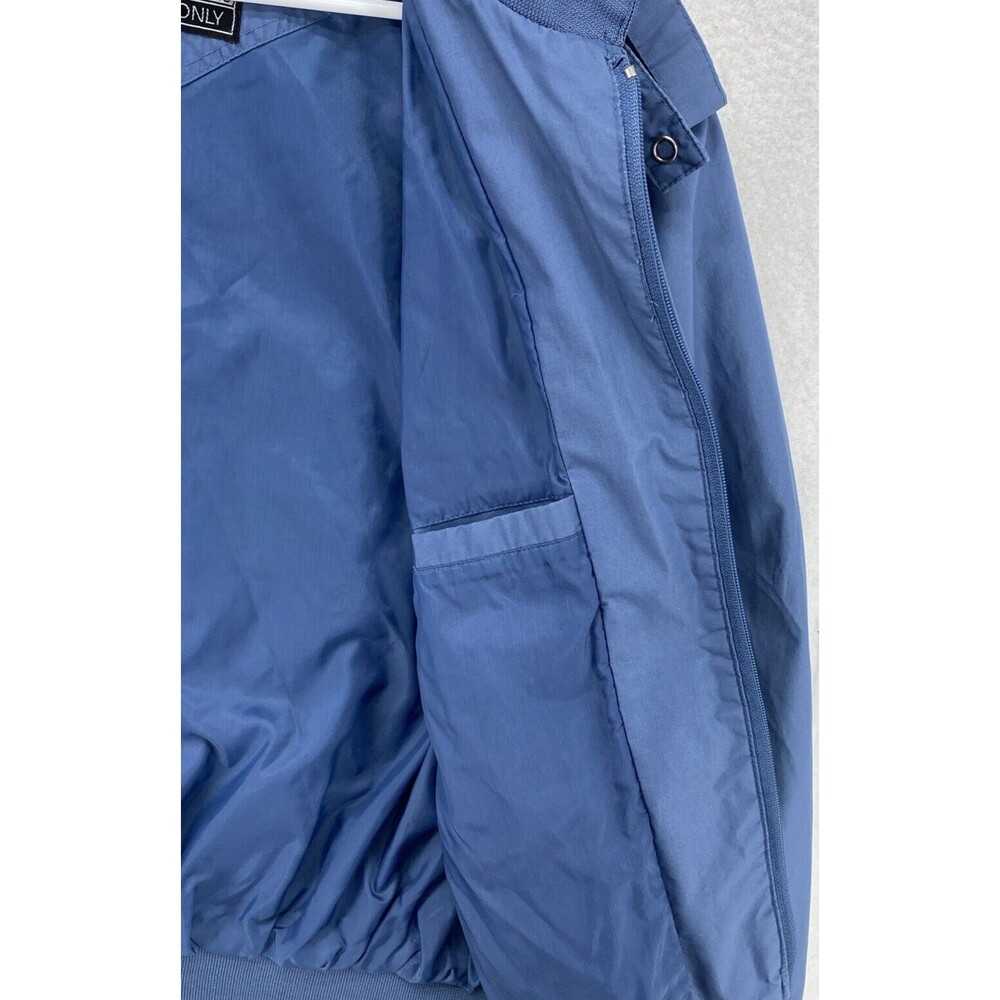 Members Only Jacket Mens 42 Large 4 Blue Bomber Full Zip Outdoors Vintage - Picture 6 of 11